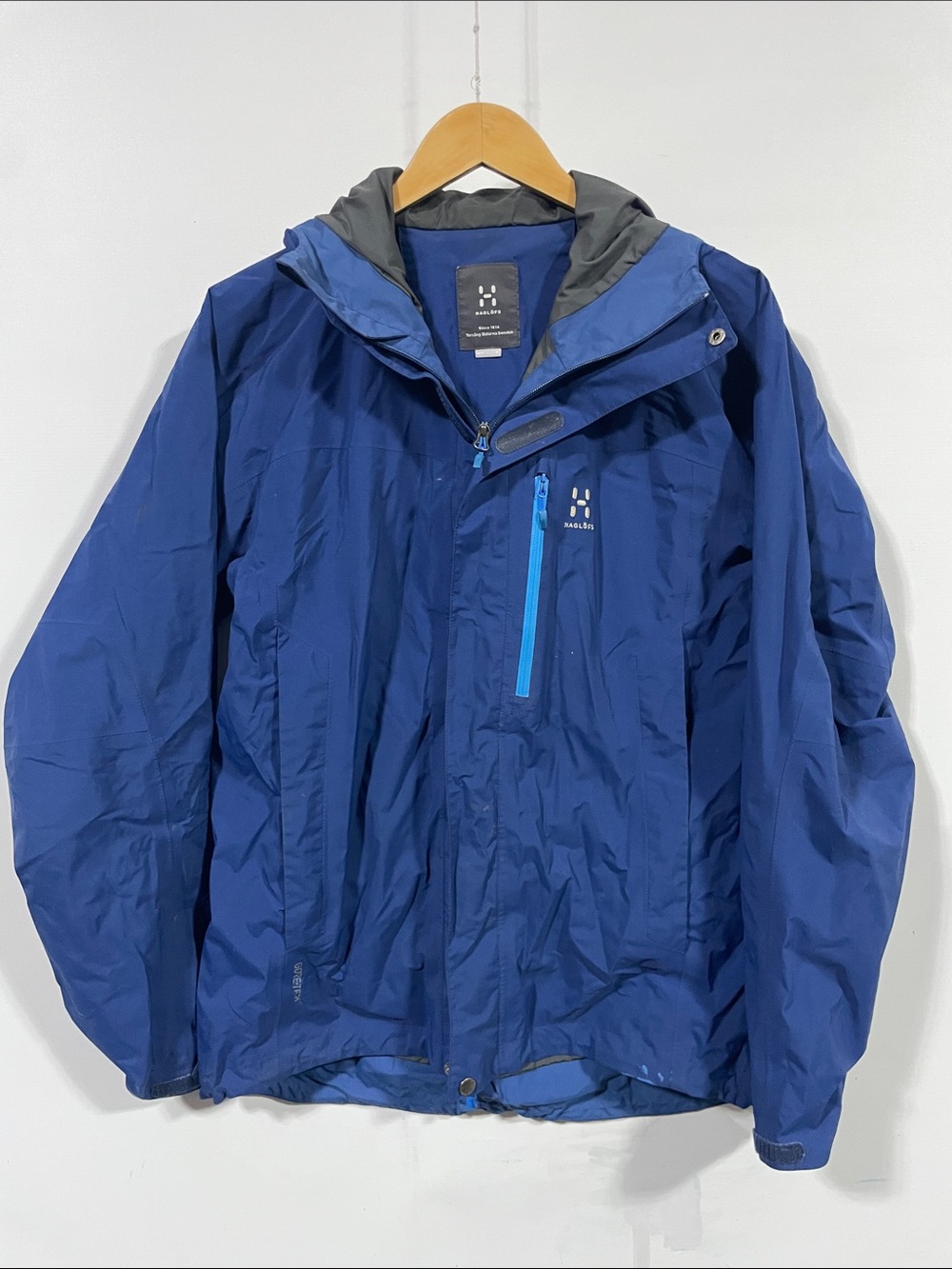 Haglöfs Vanda Jacket Men’s Blue Waterproof Rain Jacket with Hood
